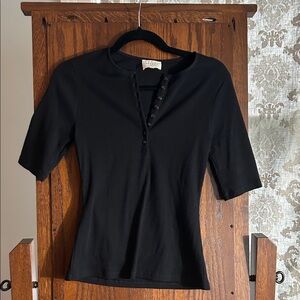 Sézane Theodora tshirt NWOT, black, M